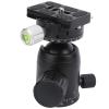 720 Panoramic SLR Camera Ball Head, Aluminum Alloy, Black - Rotation, Quick Mounting Plate, Tripod Ball Head Mount Geared for Photography view 3