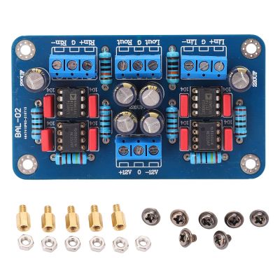 Balanced to Unbalanced Preamplifier Board Single Ended Signal Output Preamplifier Module for Amplifier Retrofit PC Material 86x49mm
