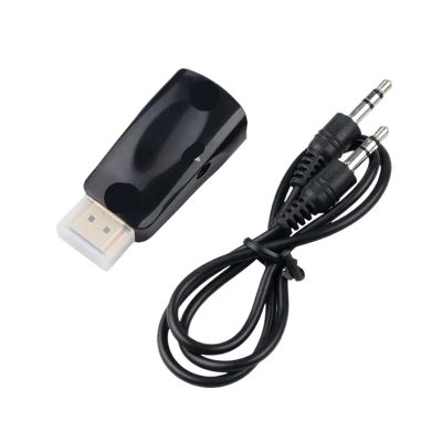 LINGQE Hdmi Compatible V/GA Cord Converter, Male to Female Adapter, 3.5mm Ja-ck, Hd 1080p for Pc, Tablet(3pcs)