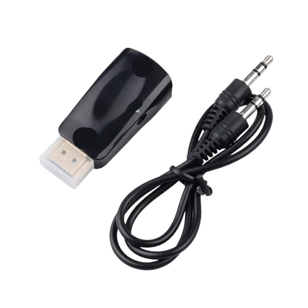 LINGQE Hdmi Compatible V/GA Cord Converter, Male to Female Adapter, 3.5mm Ja-ck, Hd 1080p for Pc, Tablet(3pcs)