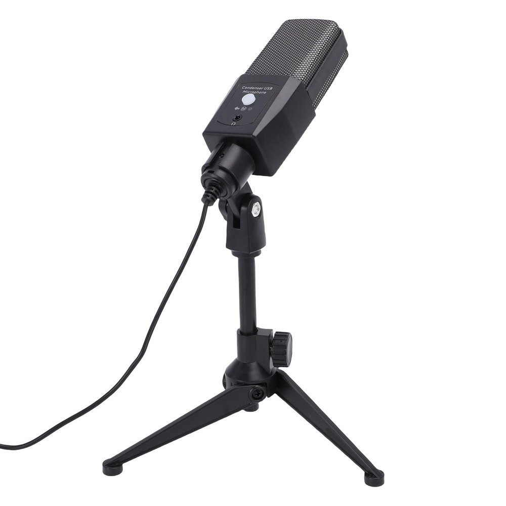 Vikye Gaming USB Microphone, Noise Cancellation Condenser Mic with Quick Mute, RGB Lighting with Tripod Stand for Streaming Podcast Recording