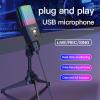 Vikye Gaming USB Microphone, Noise Cancellation Condenser Mic with Quick Mute, RGB Lighting with Tripod Stand for Streaming Podcast Recording view 2