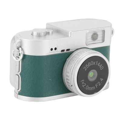 Dpofirs Small Keychain Camera, 2K HD Retro Tiny Digital Camera with 1.47in Color Screen, Compact Portable Video Recorder for Travel Study Recording (Green)