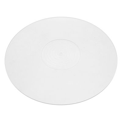 DirectNine Basics Acrylic Record Turntable Pad StaticFree Improve Sound Quality Slipmat for LP 12 Inch Record, for Platter Mat (White)
