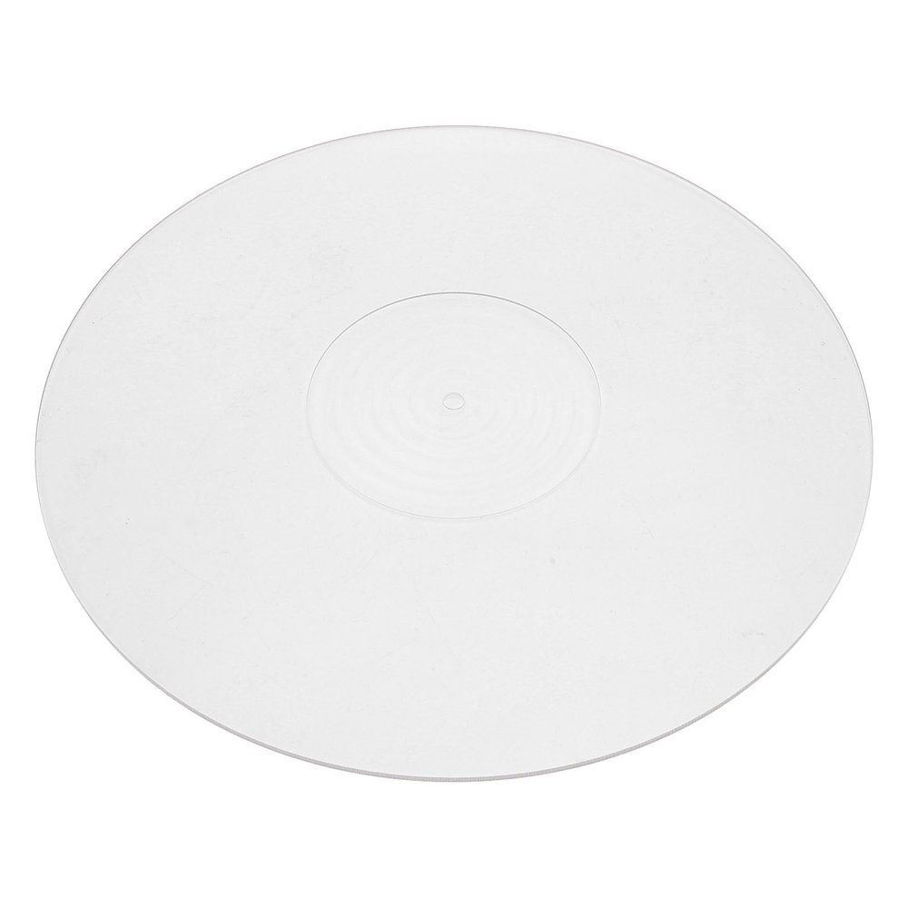 DirectNine Basics Acrylic Record Turntable Pad StaticFree Improve Sound Quality Slipmat for LP 12 Inch Record, for Platter Mat (White)