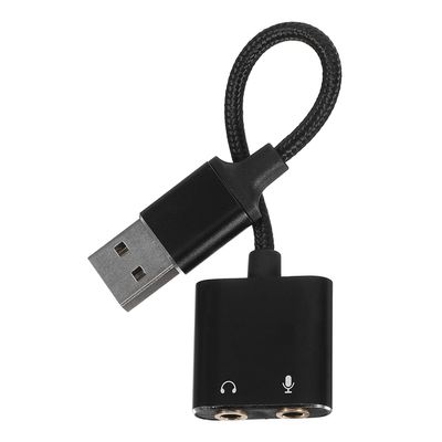 Balacoo External Sound Card Adapter with Headphone and Microphone Splitter USB Audio Converter for PC Tablets Smartphones Plug and Play No Driver Installation Required