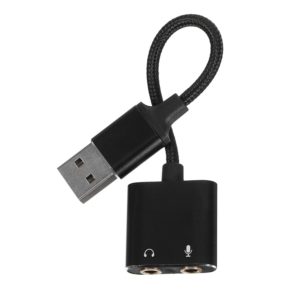 Balacoo External Sound Card Adapter with Headphone and Microphone Splitter USB Audio Converter for PC Tablets Smartphones Plug and Play No Driver Installation Required