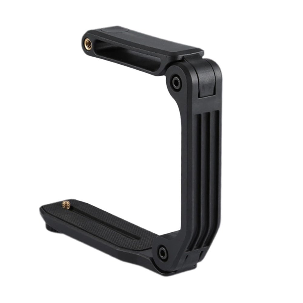 BESPORTBLE Practical U-Shaped Video Rig Camera Rack Handheld Phone Bracket with Screw Stable DSLR and Camcorder Mount Compatible with External Mic and LED Lights Black