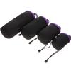 OATIPHO 4pcs Camera Lens Bags Drawstring Storage Pouches Protective Cases for DSLR Mirrorless Lenses Flexible Elastic Material with Thickened Padding Suitable for Hiking Traveling Daily view 1