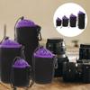 OATIPHO 4pcs Camera Lens Bags Drawstring Storage Pouches Protective Cases for DSLR Mirrorless Lenses Flexible Elastic Material with Thickened Padding Suitable for Hiking Traveling Daily view 4