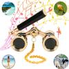 Yourelexit Opera Glasses Binoculars 3X25 Lorgnette Theater Glasses Optical BK9 Mini Compact Lightweight Built-in Foldable Vintage for Adults Women Men in Musical Concert Cinema view 4