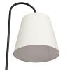 KCSWKJ Black Floor Lamp with Rotary Switch Wood Table Metal Base view 3