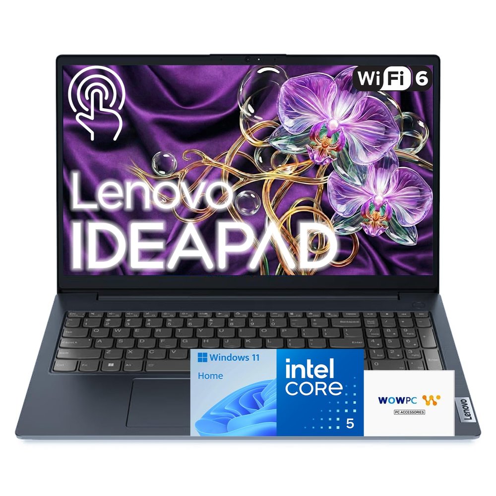 Lenovo IdeaPad 15.6" FHD Touchscreen Business Laptop, 13th Gen Intel Core i5-1335U (Beats i7-1255U, Up to 4.6 GHz), 40GB RAM, 2TB SSD, Wi-Fi 6, Ultra Slim Design, Windows 11, WOWPC USB, w/o Earbuds