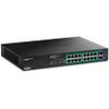 TRENDnet 18-Port Gigabit EdgeSmart PoE+ Switch, TPE-TG182ES, 240W PoE Power Budget, 16 x Gigabit PoE+ Ports, 2 x Gigabit SFP Ports, Managed Network Ethernet Switch,Black (Renewed) view 1