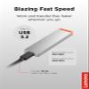 Lenovo PS8S 1TB Portable SSD, Up to 1050MB/s Read, 1000MB/s Write, USB 3.2 USB-C, Slim Lightweight (40g) Aluminum Body, Reliable Storage for PC/Mac & Android view 3