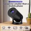 Diydeg Portable Projector, 1080P Full HD 150 ANSI 8000lm Brightness 270 Adjustable Projector with Auto Keystone, for Phone, Laptop, TV, , USB, Home Theater, Outdoor view 2