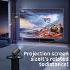Diydeg Portable Projector, 1080P Full HD 150 ANSI 8000lm Brightness 270 Adjustable Projector with Auto Keystone, for Phone, Laptop, TV, , USB, Home Theater, Outdoor view 3