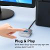 Denash USB Fingerprint Reader, 360 Degree Touch Biometric Fingerprint Scanner with Fast Recognition and Zinc Alloy Build for PC Laptop (Silver) view 4