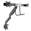 17-32 in. Desk Mount Dual Monitor Arm with USB & Audio Slim Full Motion Adjustable Dual Monitor VESA Mount view 1