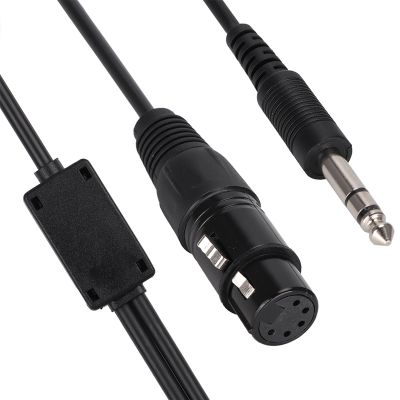 ERYUE XLR to GA Dual Plug Adapter Cable, Durable Aviation Headphone Cable for Pilots, Black ABS Material + Metal
