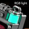 Luocute Speaker, Rugged All Metal Shell Portable Wireless Speaker with Dazzling RGB Lights and Rich Bass, BT5.4 Quick Response, for Outdoor Travel Camping Party view 2