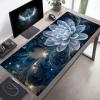 Mouse Pad Flower Gaming Mouse Pad Black Computer Desk Mat Keyboard Mat with Stitched Edges Waterproof Anti-Slip Rubber Base Smooth Surface PC for Home Office Accessories 40x16x0.12inch PjY11906 Z-4 view 1
