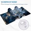 Mouse Pad Flower Gaming Mouse Pad Black Computer Desk Mat Keyboard Mat with Stitched Edges Waterproof Anti-Slip Rubber Base Smooth Surface PC for Home Office Accessories 40x16x0.12inch PjY11906 Z-4 view 4