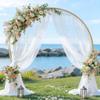Shillance White Wedding Arch Draping Fabric, 2 Packs 29" x 20FT Sheer Fabric Arch Drapery Curtain Backdrop Ceiling Drapes for Wedding Arbor Ceremony Canopy Birthday Party Decorations view 2