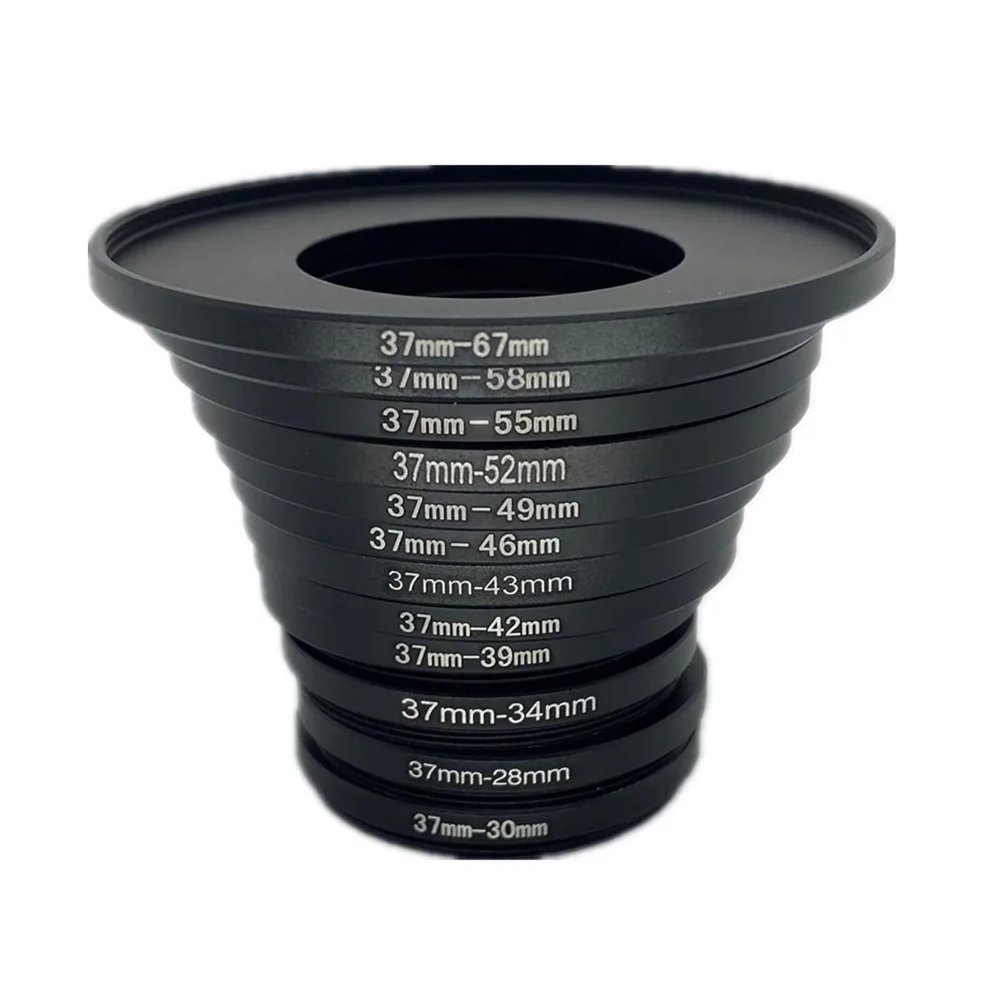 37mm 37-43 37-49 37-46 37-52 Step Up Down Filter Ring Adapter for Camera Lens 37 to 39 42 46 49 52 55 58 67 37-28 37-30 37-34 Excellent(37 to 67mm)