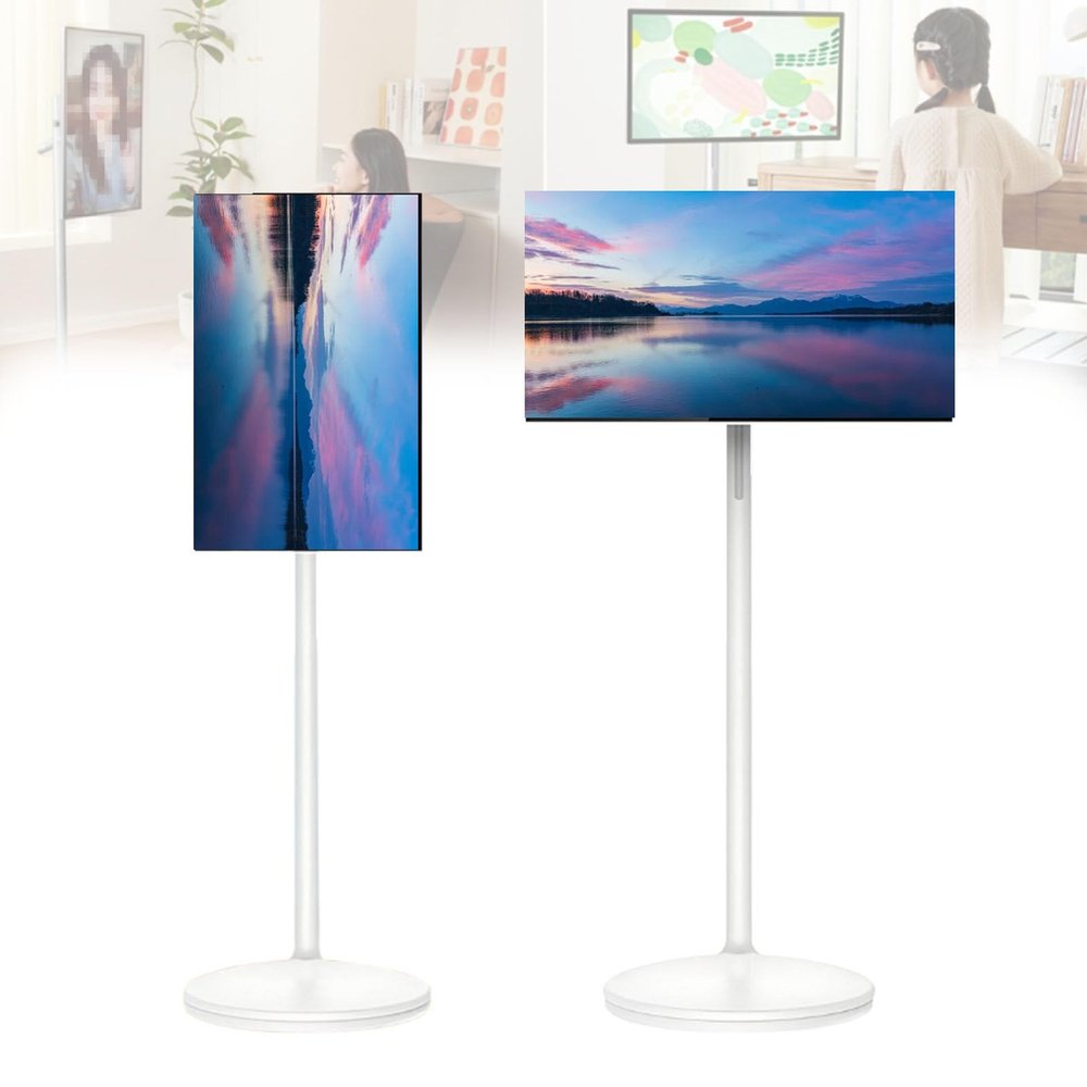 Zowdrix 32" Portable TV Tablet, with Stand on Wheels, Movable Touchscreen Full Swivel Rotation, for Study/Office/Fitness/Karaoke