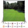 10X8ft Fabric Golf Course Backdrop Green Grass Lawn Party Decorations Golf Sport Blue Sky Background Photo Studio Props view 2
