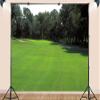 10X8ft Fabric Golf Course Backdrop Green Grass Lawn Party Decorations Golf Sport Blue Sky Background Photo Studio Props view 3