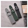 Diving Watch 18/20/22/24mm Double Diamond Pattern FKM Rubber WatchBands Quick Release Fluororubber WatchStrap(Green-Buckle2,22mm) view 2