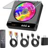 Portable DVD Player, All Region Free DVD Player with 1080P HDMI Upscaling for Smart TV, Compact Mini DVD Player with HDMI & AV Output, USB Playback, Anti-Shock, Remote Included view 1