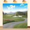 10X5ft Fabric Golf Course Backdrop Golf Sport Blue Sky Green Grass Lawn Background Party Decorations Photo Studio Props view 1