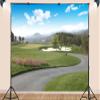 10X5ft Fabric Golf Course Backdrop Golf Sport Blue Sky Green Grass Lawn Background Party Decorations Photo Studio Props view 3