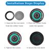 Zpana Car Speaker Grill Covers, 2PCS 4 Inch ABS Plastic Frame Metal Mesh Vehicle Radio Speaker Subwoofer Protector, Round Automotive Audio Sounder Subwoofer Protective Case, Universal Fit view 3