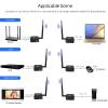 Wireless Bridge Point-to-Point, Ethernet Air Bridge Repeater,Long Range Wireless Access with High-Gain Antenna,typ c Power Port,2.4G WiFi Bridge Repeater,Supports 2600 feet Transmission DistanceB view 4