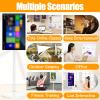 Zowdrix 32" Touchscreen Portable TV, Rotatable Outdoor TV with FHD Large Display, Adjustable TV Floor Stand, for Binge-Watch Shows, Play Games view 4