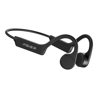 PSIER Bone Conduction Headphones, Open-Ear Bluetooth 5.4 Wireless Sport Headphones, Bone Conduction Earbuds 10H Playtimes with Mic, IPX6 Waterproof Earphones for Hiking, Cycling, Gym, Black