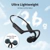 PSIER Bone Conduction Headphones, Open-Ear Bluetooth 5.4 Wireless Sport Headphones, Bone Conduction Earbuds 10H Playtimes with Mic, IPX6 Waterproof Earphones for Hiking, Cycling, Gym, Black view 3