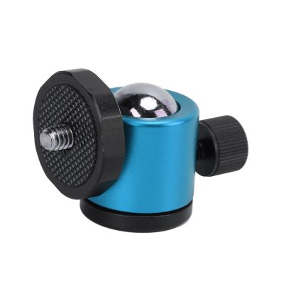 Ball Head Mount Tripod, Aluminium Alloy 360 Rotating, Compact Black - Durable Design, Wide Compatibility, Ideal for SLR Cameras and Mobile Devices (Blue)