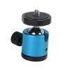 Ball Head Mount Tripod, Aluminium Alloy 360 Rotating, Compact Black - Durable Design, Wide Compatibility, Ideal for SLR Cameras and Mobile Devices (Blue) view 2