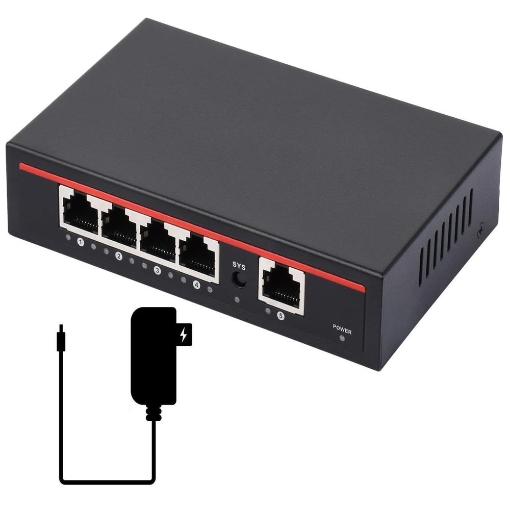 AC PoE Integrated Gigabit Router, 5 Gigabit Ports, Standard PoE Power Supply Output, AP Management (Gigabit-POE-Router-AC)