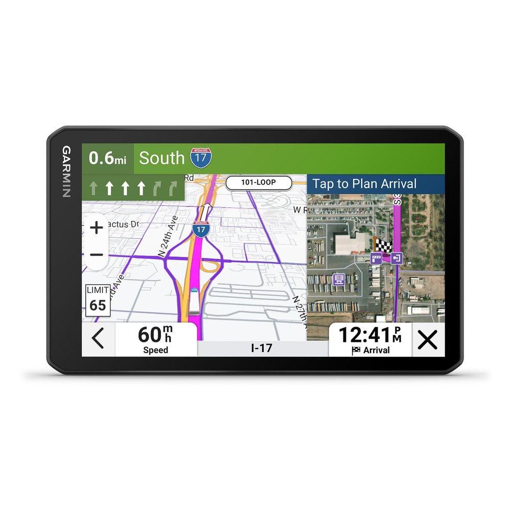 Garmin dezl OTR720, Large 7' GPS Navigator, Custom Truck Routing, Satellite Imagery, Wind Speed, Community-Shared Loading Docks & Parking Availability (Renewed)