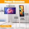 Zowdrix 32" Portable Rolling TV, 8G RAM+128G Storage, Touchscreen TV Rotatable Touch Screen Mobile Smart TV, for Binge-Watch Shows view 3