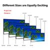 60/130 Inch Portable 16: 9 Projector Screen Anti-Light Curtains Home 3D Digital Projection for Theater view 3