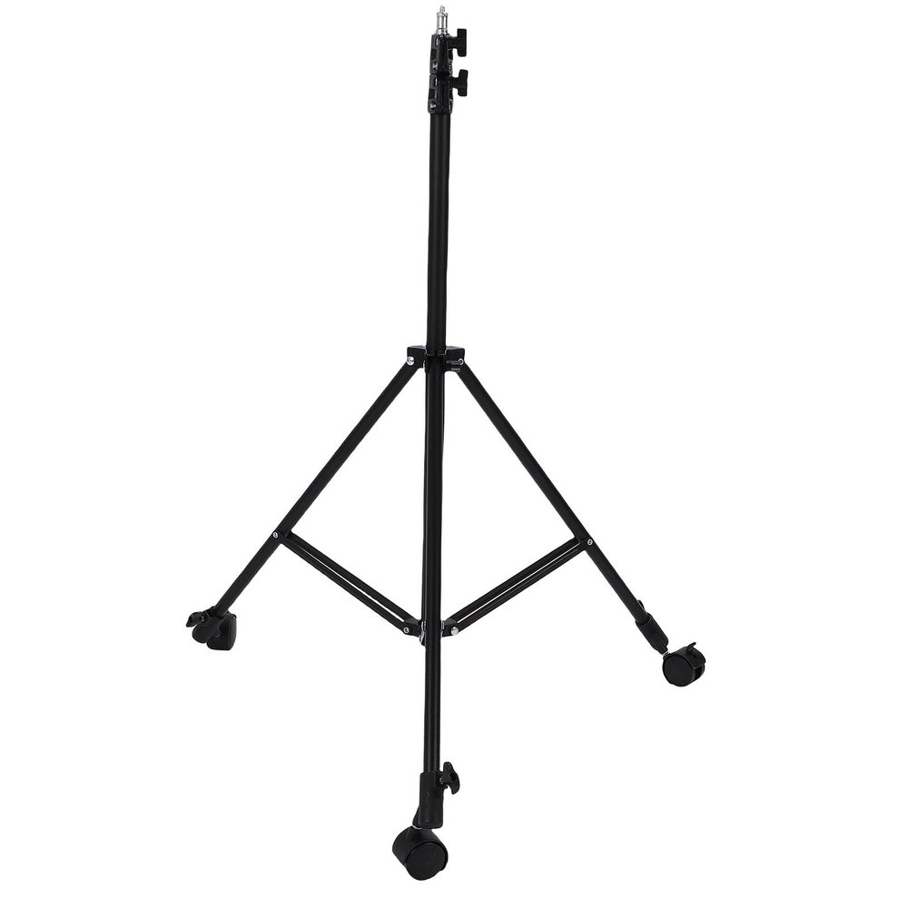 Fockety Heavy Duty Light Stand with Casters, Adjustable 6.88ft Max Height Metal Foldable Tripod Stand with Brake, Photography Light Stands for Strobe Light, Softbox, Reflector