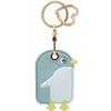MC Fashion PU Leather Keychain Holder Case Compatible with AirTag, Cute Penguin Key Ring Charm GPS Tracker Case (Blue) view 1