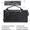Portable Multifunction Solar Hand Crank Radio Emergency Weather with Flashlight, Reading Lamp Cellphone Charger and SOS Alarm view 2